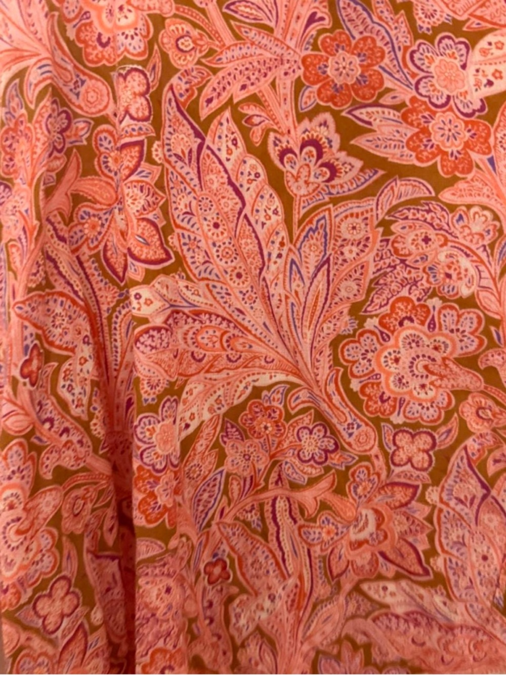 Sundance Pink Coral Paisley Button-Down Shirt - Picture 2 of 3